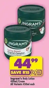 Shoprite Ingram's - caring repair original camphor offer