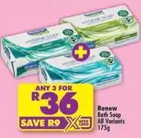 Shoprite Renew - bath soap offer