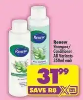 Shoprite Renew - shampoo/conditioner offer