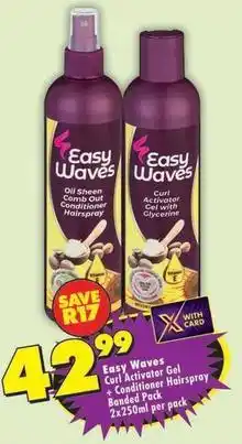 Shoprite Easy waves - curl activator gel + conditioner hairspray offer