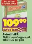 Multivitamin supplement tablets