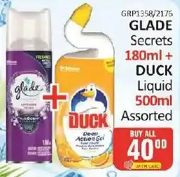 KitKat Cash and Carry GLADE Secrets + DUCK Liquid Assorted offer