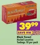Shoprite Herbal laxative teabags offer