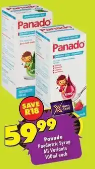 Shoprite Panado - paediatric syrup offer