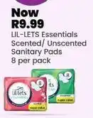 Shoprite Lil-lets - essentials scented/ unscented sanitary pads offer