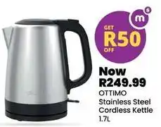 Shoprite Ottimo - stainless steel cordless kettle offer