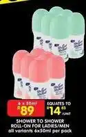 Shoprite Shower to shower - shower to shower roll-on offer