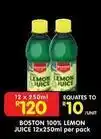 Shoprite 100% lemon juice offer