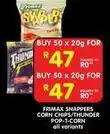 Shoprite Frimax - corn chips/thunder pop-t-corn offer