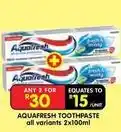 Shoprite Aquafresh - aquafresh toothpaste offer