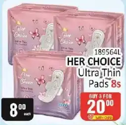KitKat Cash and Carry HER CHOICE Ultra Thin Pads offer