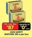 Shoprite Lion - safety matches offer