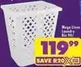 Shoprite Mega linen laundry bin 90 offer