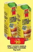 Shoprite First choice - vanilla flavoured custard offer