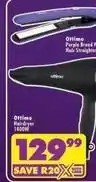 Shoprite Ottimo - purple broad plate hair straightener and hairdryer 1400w offer