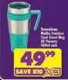 Shoprite Travelvac malibu stainless steel travel mug offer