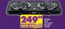 Shoprite Ottimo - black twin spiral hot plate offer
