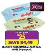 Shoprite Huggies - pure/natural care baby wipes offer