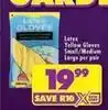 Shoprite Latex yellow gloves offer