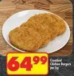 Shoprite Crumbed chicken burgers offer