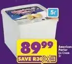 Shoprite American parlor ice cream offer