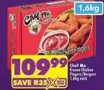 Shoprite Chef - frozen chicken fingers/burgers offer