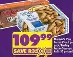 Shoprite Today - frozen pies 6 per pack/frozen sausage rolls 30 per pack offer