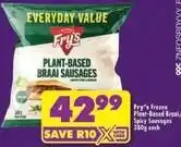 Shoprite Fry's - plant-based braai sausages offer