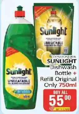 KitKat Cash and Carry Sunlight Dishwash Bottle + Refill Original offer