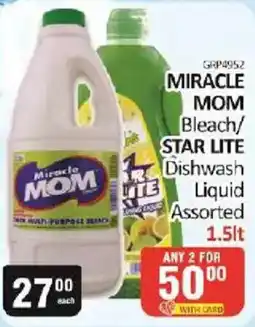 KitKat Cash and Carry Miracle Mom Bleach/Star Lite Dishwash Liquid Assorted offer