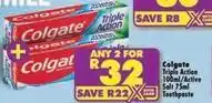 Shoprite Colgate - triple action toothpaste offer