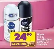 Shoprite Nivea - roll-on offer