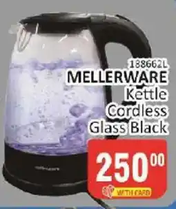 KitKat Cash and Carry MELLERWARE Kettle Cordless Glass Black offer