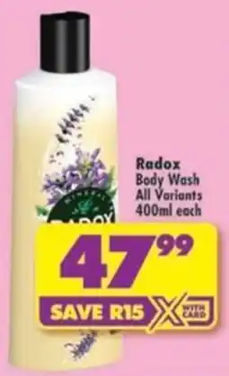 Shoprite Radox Body Wash offer