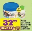 Shoprite Just for kids relaxer with shampoo offer