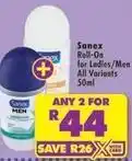 Shoprite Sanex - roll-on offer