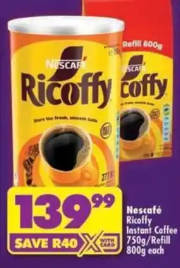 Shoprite Nescafe Ricoffy Instant Coffee offer