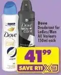 Shoprite Dove - deodorant offer