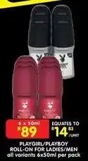 Shoprite Roll-on for ladies/men offer