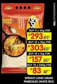Shoprite Spekko - long grain parboiled white rice offer