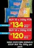 Shoprite Popcorn kernels/ soup mix offer