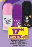 Shoprite Shower to shower - roll-on for ladies/men offer