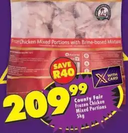 Shoprite County Fair Frozen Chicken Mixed Portions offer