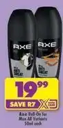 Shoprite Axe - roll-on for men offer