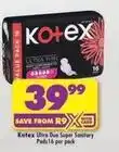Shoprite Kotex - ultra super sanitary pads offer