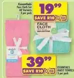 Shoprite Essentials - face cloth set offer