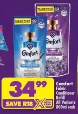 Shoprite Comfort Fabric Conditioner Refill offer