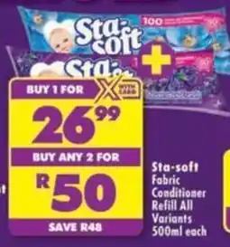 Shoprite Sta-soft Fabric Conditioner Refill offer