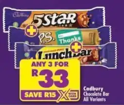 Shoprite Cadbury Chocolate Bar offer