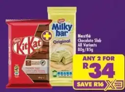 Shoprite Nestlé Chocolate Slab offer